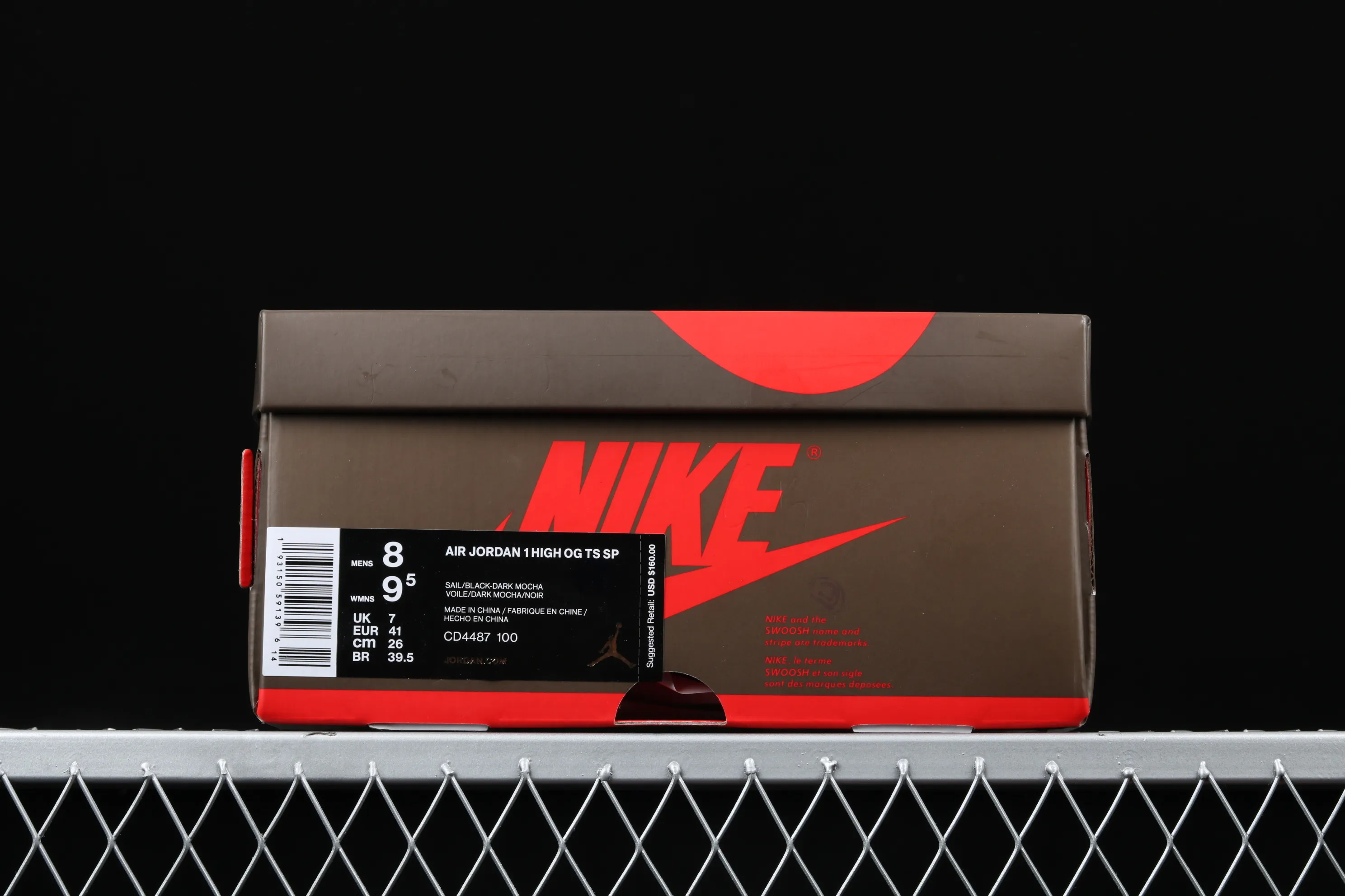 All Categories Air Jordan Jordan Series Basketball Shoes Air Jordan 1 High #ZG Version Travis Scott x Air Jordan 1 High OG AJ1 Reverse Hook Limited Edition CD4487-100